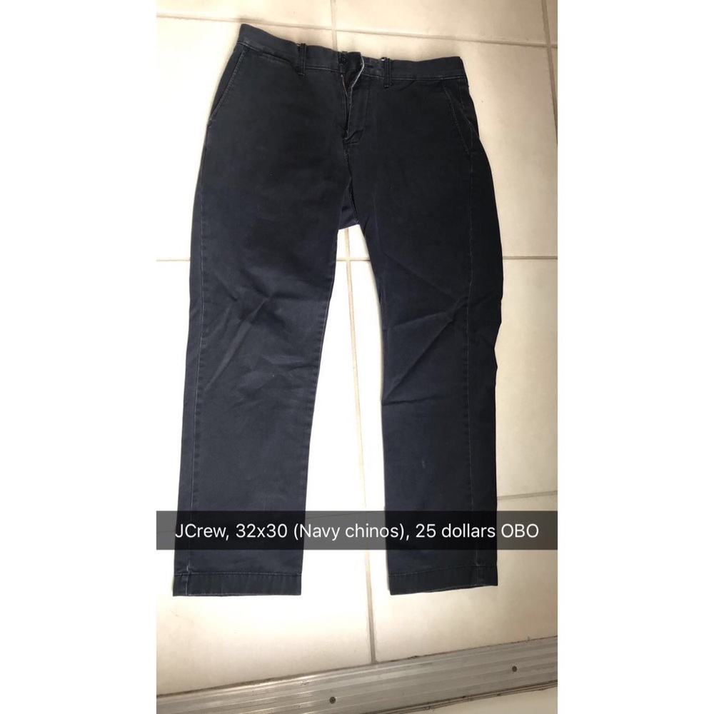 J crew navy chinos